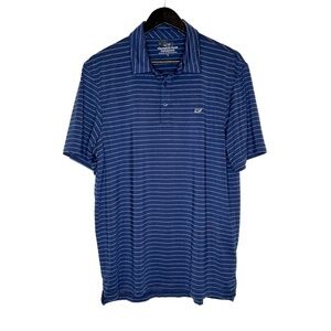 Vineyard Vines Polo Performance Navy Striped Polo Shirt